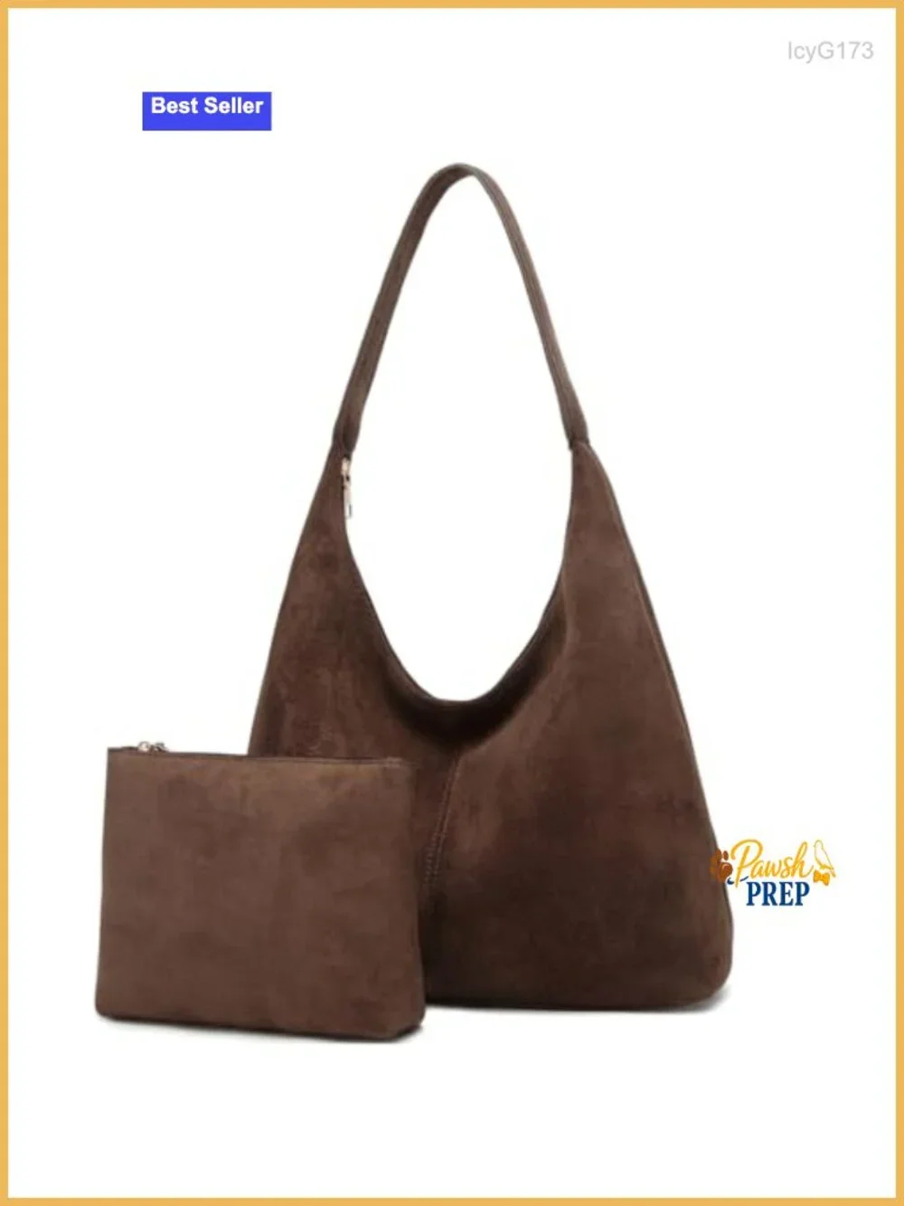 Slouchy Suede Hobo Bag for Women Faux Suede Shoulder Tote Purse Work Travel